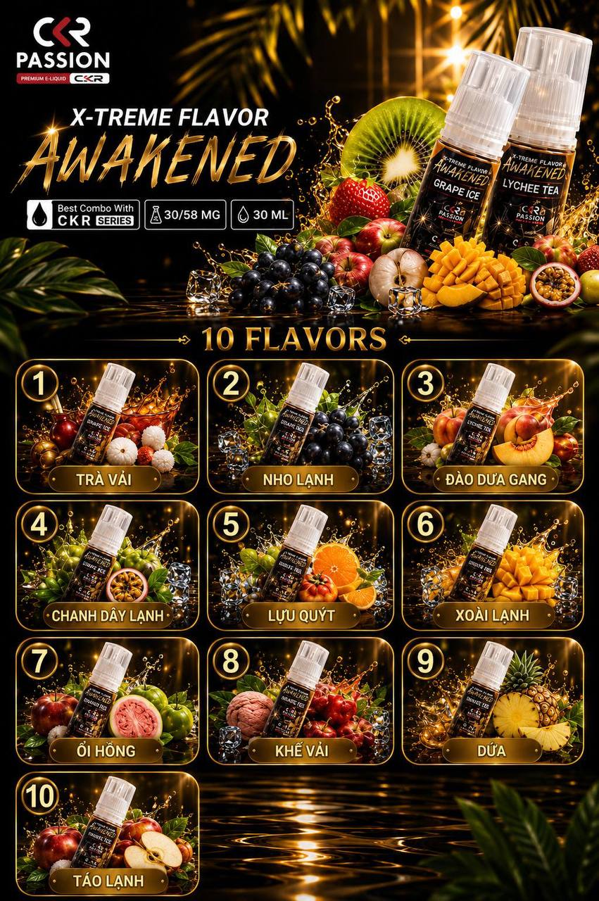 Tinh Dầu OXVA Juice Passion 30ml Saltnic 58MG hàng chính hãng